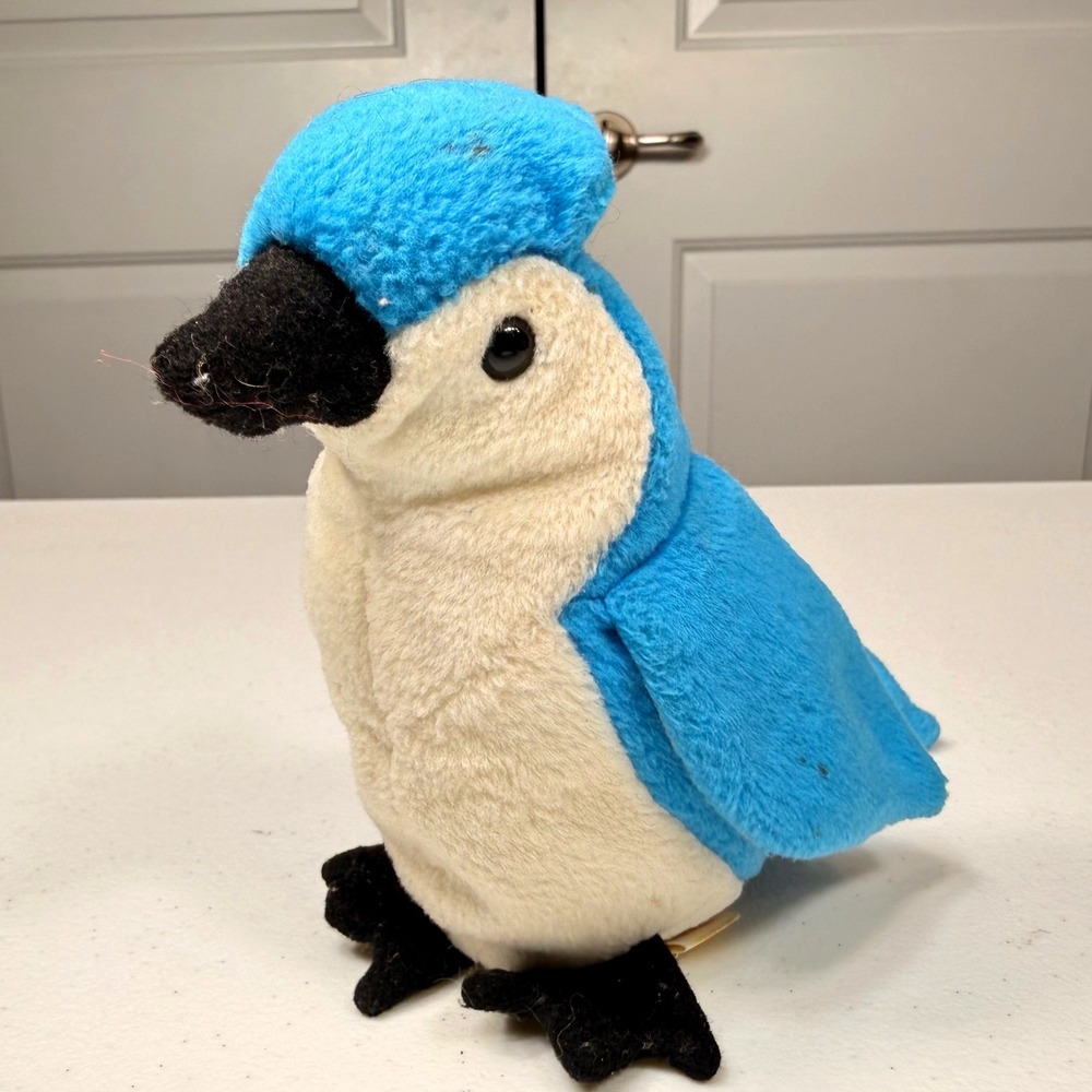 Ty Beanie Babies Rocket the Blue Jay Vintage 1998 Plush Bird Collectible No Tag